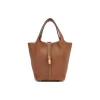 Picotin Lock 18 in Gold (37) with Gold Hardware, Clemence Calfskin Women's Top-Handle Bucket Bag