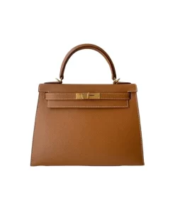 Kelly 28 Gold Hardware Epsom Leather Kelly Bag Handbag Regular Women's Gold Brown