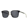 GUCCI Square Acetate Sunglasses with Temple Logo - Men's Black
