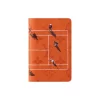 Limited Edition Tennis Vacation Collection - Red Clay Court Design Coated Canvas Card Holder, Unisex, Orange