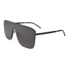 SAINT LAURENT Square Acetate Sunglasses with Engraved Metal Logo - Unisex Black