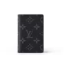 Short Bi-Fold Wallet in Monogram Coated Canvas, Men's Black