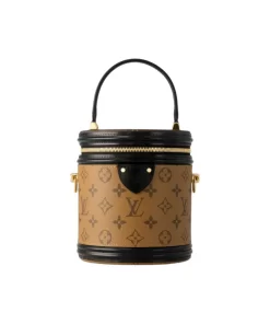 Cannes Monogram Bucket Bag - Coated Canvas & Leather Trim (Women's Brown)